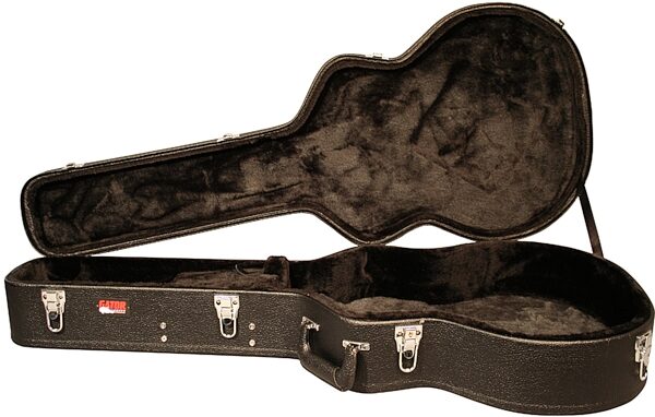 open zoom image for Gator GWJUMBO Laminated Wood Jumbo Acoustic Guitar Case, New, Open 1