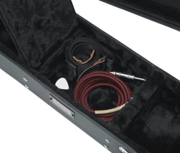 open zoom image for Gator GW-LPS Deluxe Wood Case for Gibson Les Paul Guitar, New, Storage Compartment