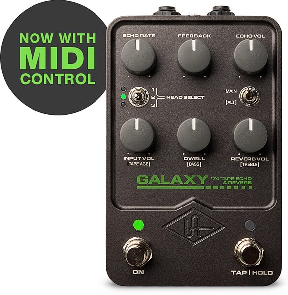 open zoom image for Universal Audio Galaxy 74 Tape Echo and Reverb Pedal, New, Action Position Back