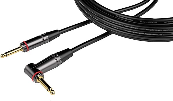 open zoom image for Gator Cableworks Headliner Straight to Right Angle Instrument Cable, 10 foot, Main