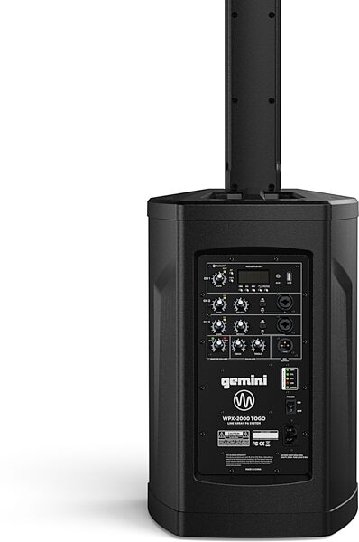 open zoom image for Gemini WPX-2000TOGO PA System, New, Action Position Back