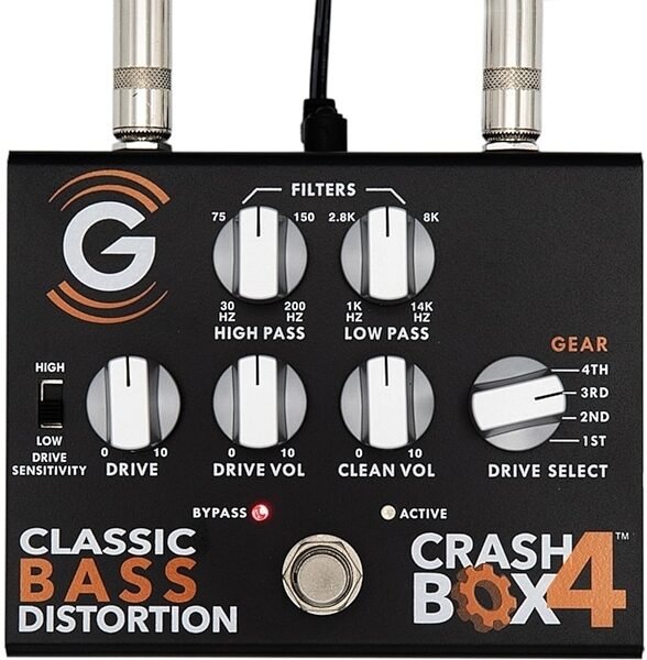 open zoom image for Genzler Crash Box 4 Classic Bass Distortion Pedal, New, Action Position Front