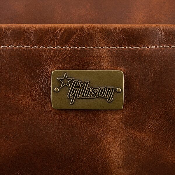 open zoom image for Gibson Lifton Leather Duffel Bag, Brown, Main with all components Back