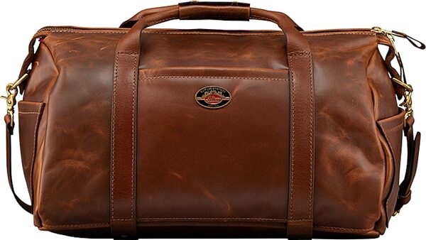 open zoom image for Gibson Lifton Leather Duffel Bag, Brown, Main with all components Back