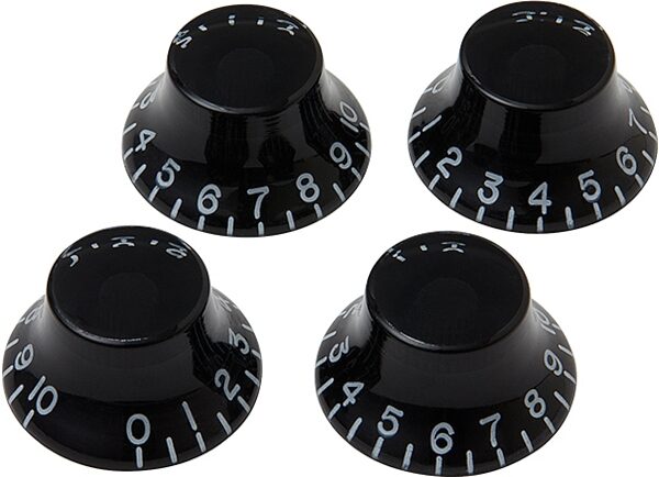 open zoom image for Gibson Top Hat Knobs, 4-Pack, Black, Action Position Back