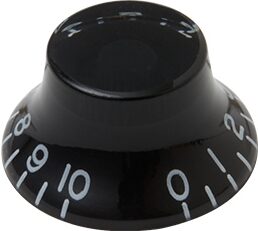 open zoom image for Gibson Top Hat Knobs, 4-Pack, Black, Detail
