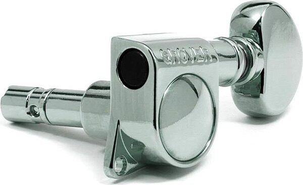open zoom image for Grover 406 Series Mini Locking Rotomatic Tuning Machines, Chrome, 406C, 3+3, Action Position Back
