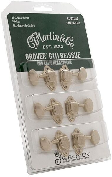 open zoom image for Martin 18TM0001 Grover G-111 Reissue Tuning Machines, Nickel, Action Position Back