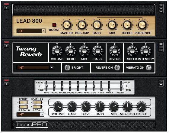 open zoom image for Cakewalk Software Guitar Tracks Pro (Windows), Screenshot - Guitar Rig LE