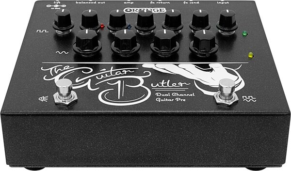 open zoom image for Orange Guitar Butler Dual Channel Guitar Preamp Pedal, New, Action Position Back