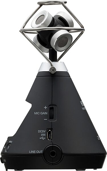 open zoom image for Zoom H3-VR 360-Degree VR Ambisonic Portable Recorder, New, Action Position Back