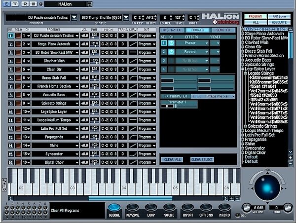 open zoom image for Steinberg HALion Digital Sampler (Macintosh And Windows), Global
