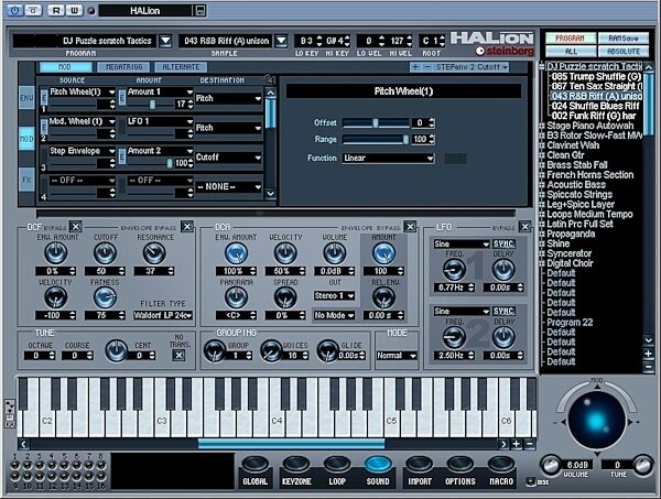 open zoom image for Steinberg HALion Digital Sampler (Macintosh And Windows), Modulation
