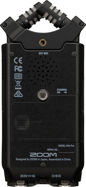 open zoom image for Zoom H4n Pro Portable Handy Recorder, Rear