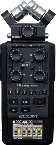 open zoom image for Zoom H6 Portable Digital Recorder, Action Position Back