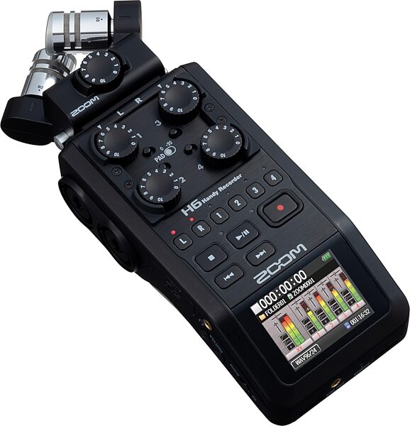 open zoom image for Zoom H6 Portable Digital Recorder, Action Position Back