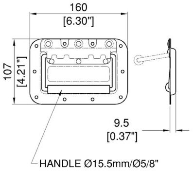 open zoom image for Session Small Handle, Recessed Spring Loaded, Specs