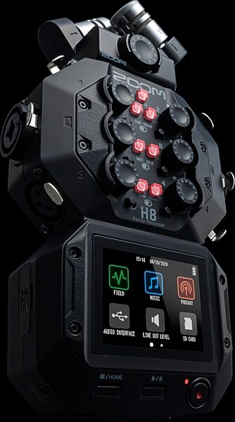 open zoom image for Zoom H8 Handy Recorder, Action Position Front