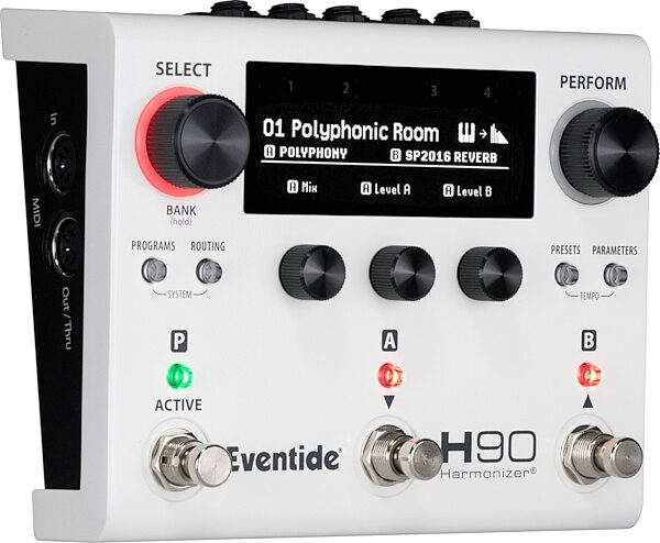 open zoom image for Eventide H90 Harmonizer/Multi-Effects Pedal, White, Angled Front