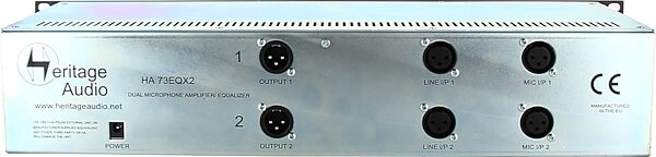 open zoom image for Heritage Audio HA73EQX2 Elite Series 2-Channel Microphone Preamplifier with Equalizer, New, Action Position Back