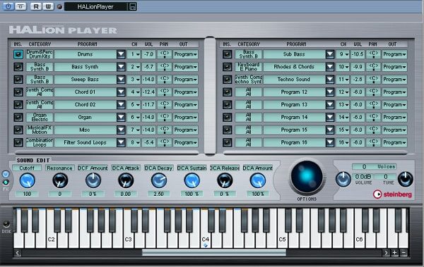 open zoom image for Steinberg HALion Player Virtual Studio Instrument, Main