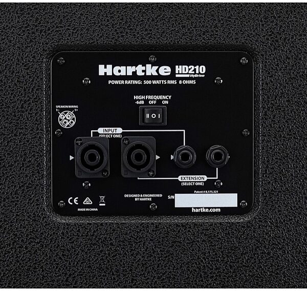 open zoom image for Hartke HD210 Hydrive HD Bass Speaker Cabinet (2x10", 500 Watts), New, Alt