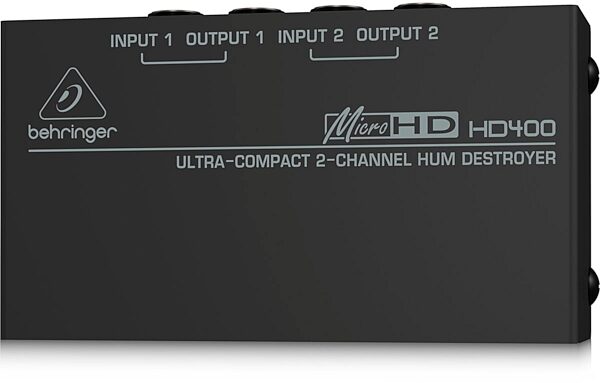 open zoom image for Behringer MicroHD HD400 2-Channel Hum Destroyer, Top