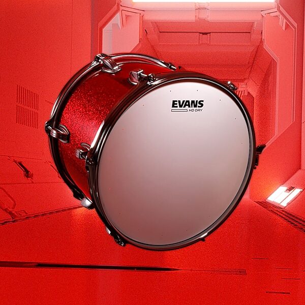 open zoom image for Evans Genera HDD Dry Coated Snare Drumhead, 8 inch, Action Position Back