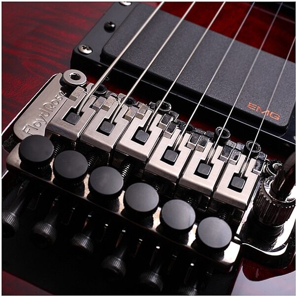open zoom image for Schecter C-7 Hellraiser FR Electric Guitar with Floyd Rose, Black Cherry - Floyd Rose