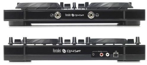 open zoom image for Hercules DJ 4SET USB MIDI DJ Controller, Front and Back