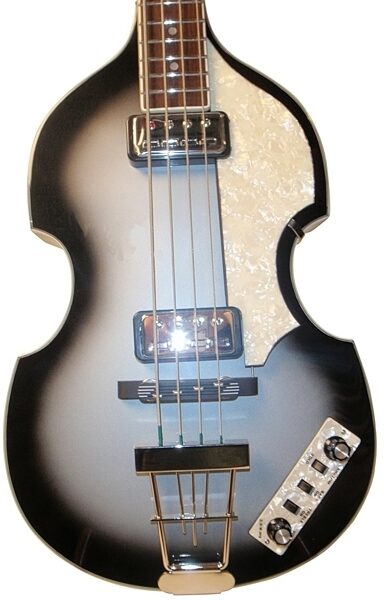 open zoom image for Hofner HCT5001 CT Series 4-String Electric Bass, Silverburst - Body Front