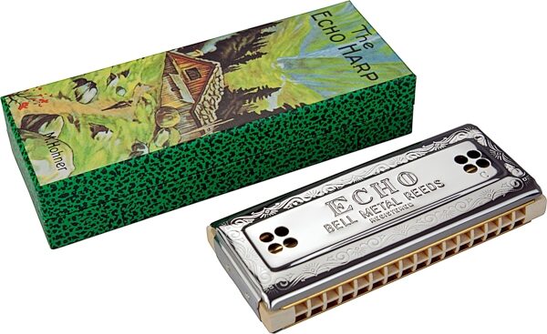 open zoom image for Hohner 54/64 Echo Harmonica, Key of C and G, Action Position Back