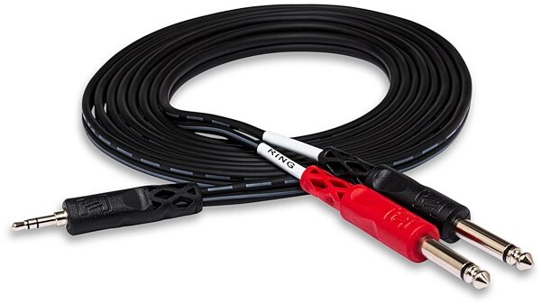 open zoom image for Hosa Stereo 1/8" TRS to Two Mono 1/4" TS Cable, 3 foot, CMP153, HOSCMP15 Main