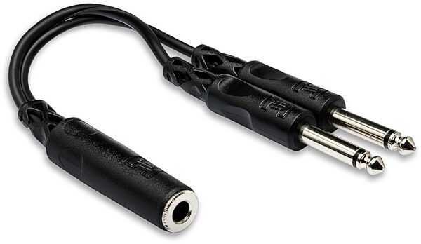 open zoom image for Hosa YPP-106 1/4" TS Female to Dual 1/4" TS Y Adapter Cable, New, Main
