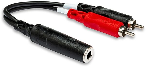 open zoom image for Hosa YPR-257 Stereo Breakout Cable, 1/4" TRS-F to Dual RCA, New, Main