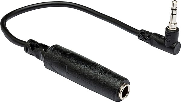 open zoom image for Hosa MHE-100.5 Female TRS 1/4" to Right-Angle TRS 1/8" Headphone Adapter Cable, 6 inch, Action Position Back