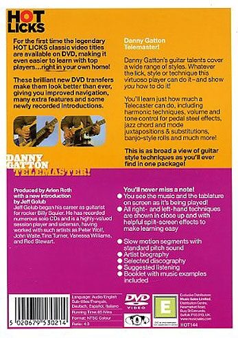 open zoom image for Hot Licks Danny Gatton Telemaster! Video, Back