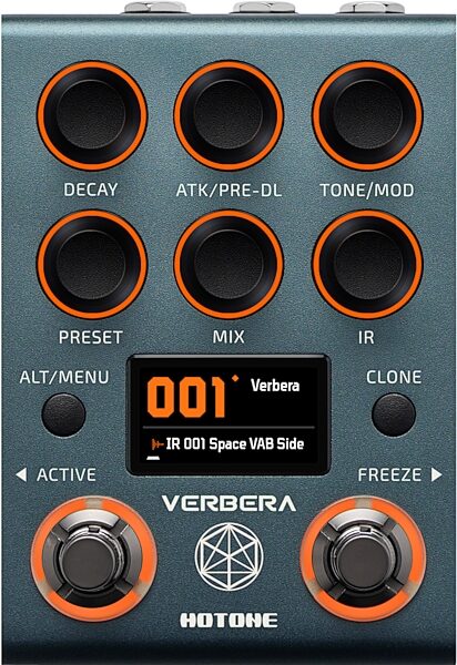 open zoom image for Hotone Verbera Convolution Reverb Pedal, New, Action Position Back