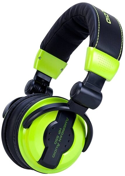 open zoom image for American Audio HP550 DJ Headphones, Lime Green-