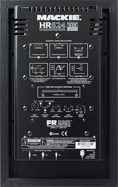 open zoom image for Mackie HR624 Active Reference Monitor, Rear