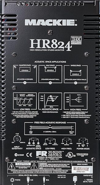open zoom image for Mackie HR824 Active Monitor, Rear