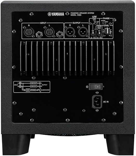 open zoom image for Yamaha HS8S Active Studio Subwoofer, New, Rear