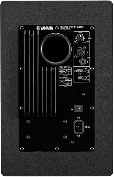 open zoom image for Yamaha HS8 Active Studio Monitor, Single Speaker, Black, Rear