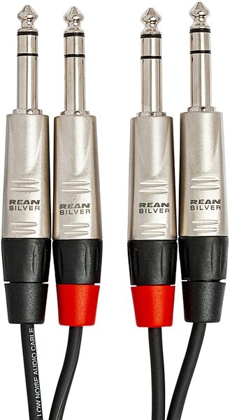 open zoom image for Hosa Pro Dual REAN 1/4 Inch TRS to 1/4 Inch TRS Stereo Interconnect Cable, 1.5 foot, Action Position Back