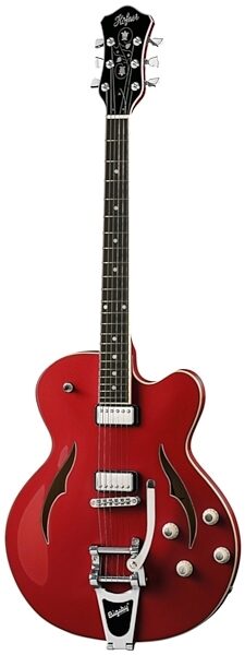 open zoom image for Hofner HVS-CLBLO Verythin Single Cutaway Electric Guitar (with Case), Red