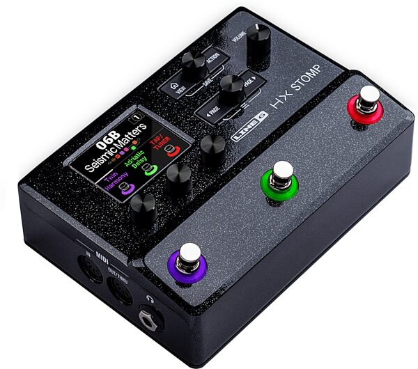 open zoom image for Line 6 HX Stomp Compact Amp and Effects Processor, Black, Action Position Back