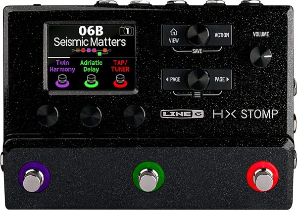 open zoom image for Line 6 HX Stomp Compact Amp and Effects Processor, Black, Action Position Back