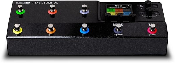 open zoom image for Line 6 HX Stomp XL Multi-Effects Processor Pedal, Black, Angled Front