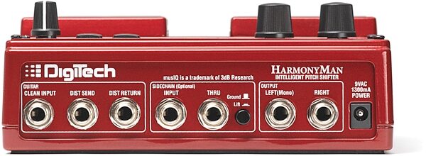 open zoom image for DigiTech HarmonyMan Intelligent Pitch Shifter Guitar Pedal, Rear