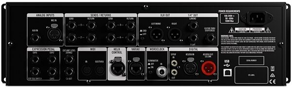 open zoom image for Line 6 Helix Rack Multi-Effects Unit, New, Back